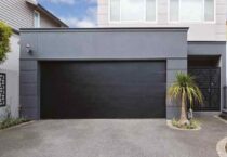 Dark coloured garage doors